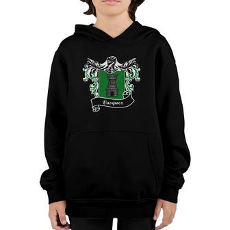 Vasquez Coat Of Arms Surname Last Name Family Crest Youth Hoodie - Seseable