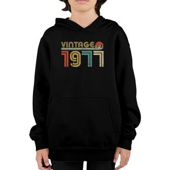 Vintage 1977 Bday Retro Sunset 44 Years Old 44Th Birthday Youth Hoodie - Seseable