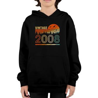 Vintage 2008 Retro 12Th Birthday Gift Fun B-Day 12 Years Old Youth Hoodie | Mazezy