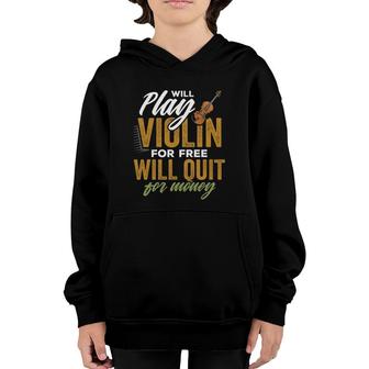 Violinist - Violin Player Costume Musician Youth Hoodie - Seseable