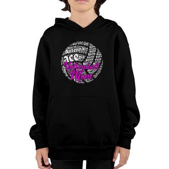 Volleyball Mom Terminology Glossary Word Cloud Shapecloud Youth Hoodie | Mazezy UK