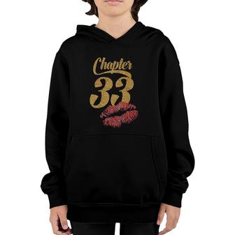 Womens 33Th Birthday Lips Chapter 33 Years Old 1988 Gift Youth Hoodie - Seseable