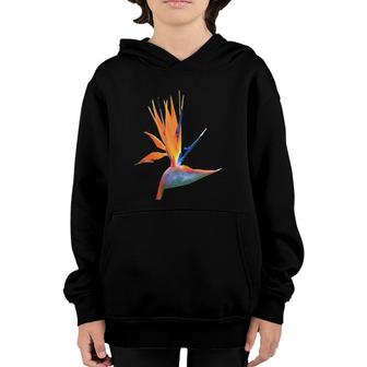 Womens Bird Of Paradise Flower Youth Hoodie | Mazezy