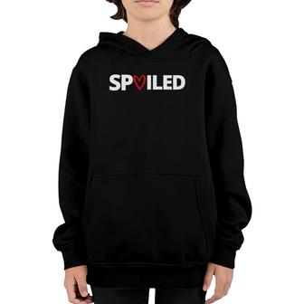 Womens Broke And Spoiled Matching Couples Outfit Youth Hoodie | Mazezy AU