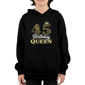 Womens Gift 45Th Birthday Born 1977 Sweet Birthday Queen Crown Youth Hoodie - Seseable