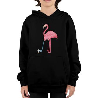 Womens Golf Flamingo Lover Gift Floral Women Men Funny Summer Cute V-Neck Youth Hoodie | Mazezy