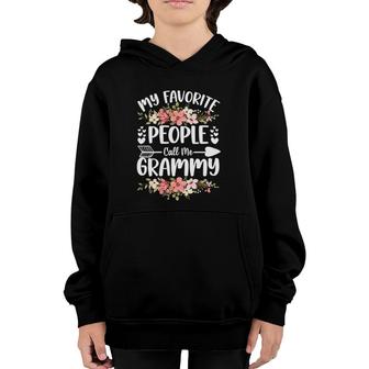 Womens My Favorite People Call Me Grammy Mothers Day Gifts Youth Hoodie - Seseable