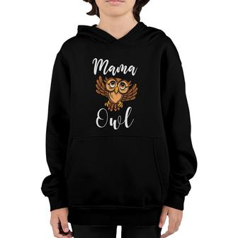 Womens Owl Mom Joke Mama Owl Phrase Mama Owl Youth Hoodie | Mazezy