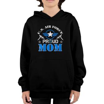 Womens Proud Mom Us Air Force - Usaf Veteran Gift V-Neck Youth Hoodie - Seseable