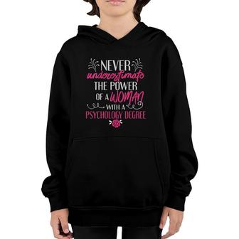 Womens Psychology Degree Graduation Women Phd Psyd Doctorate Gift V-Neck Youth Hoodie - Seseable