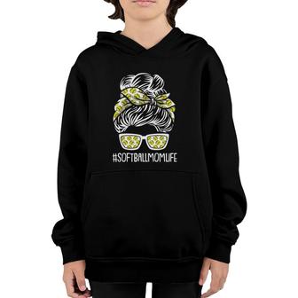 Womens Softball Mom Life Mothers Day Sport Lover Mama Mommy Momma Youth Hoodie - Seseable