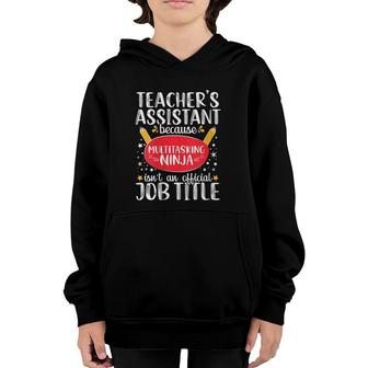Womens Teacher Assistant Teaching School Ninja Appreciation Youth Hoodie - Seseable