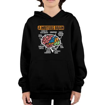 Writing Published Author Book Writer A Writers Brain Youth Hoodie