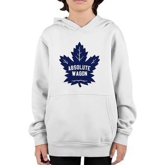 Absolute Wagon Maple Leaf Ice Hockey Lover Youth Hoodie | Mazezy