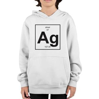 Ag Silver - Periodic Table Of Elements Youth Hoodie | Mazezy