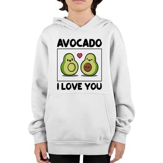 Avocado I Love You So Much Love Funny Avocado Youth Hoodie - Seseable