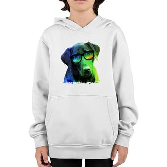 Colorful Dog Retriever Labrador Pet Lovers Gift Youth Hoodie - Seseable