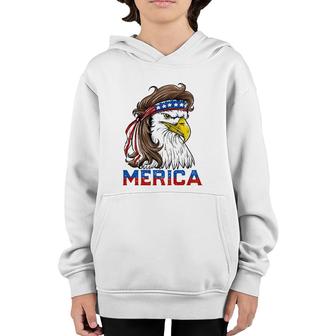 Eagle Mullet 4Th Of July American Flag Merica Usa Essential Youth Hoodie - Seseable