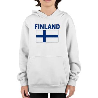 Finland Flag Cool Finnish Suomi Flags Gift Top Tee Youth Hoodie | Mazezy