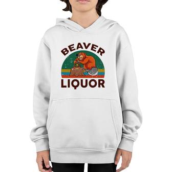 Funny Beaver Liquor For Liqueur Beer Drinking Lover Youth Hoodie | Mazezy