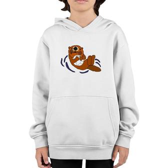 Funny Sea Otter Volleyball Lovers Gift Youth Hoodie | Mazezy