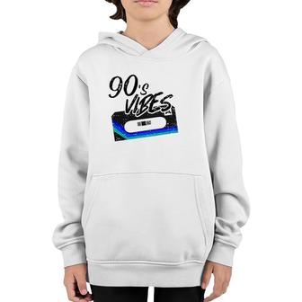 Funny Vintage 90S Vibe Party Compact Cassette Tape Stereo Youth Hoodie | Mazezy