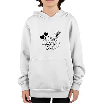 Gender Reveal What Will It Bee Black Baby Gender Reveal Party Youth Hoodie - Seseable