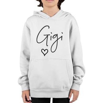 Gigi Heart For Women Christmas Gift For Grandma Youth Hoodie | Mazezy