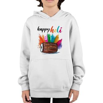 Happy Holi 2022 India Colors Spring Festival Hindu Youth Hoodie | Mazezy