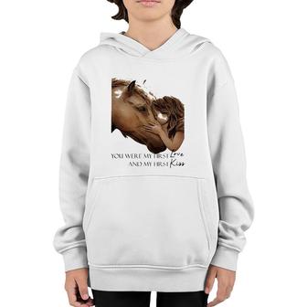 Horse You Were My First Love And My First Kiss Youth Hoodie | Mazezy