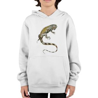 Iguana Tropical Lizard Animal Lover Youth Hoodie | Mazezy