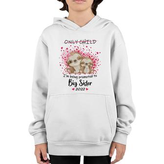 Kids Im Being Promoted To Big Sister 2022 Pregnancy Announcement Youth Hoodie - Seseable