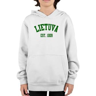 Lietuva Est 1009 Lithuania Strong Apparel Youth Hoodie | Mazezy