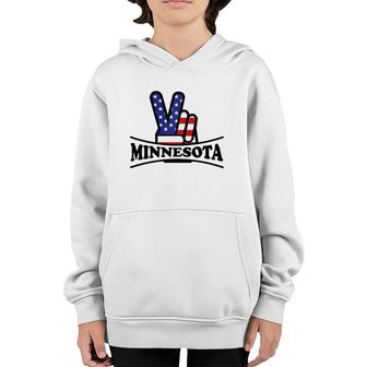 Minnesota Home State Retro Vintage 70S 80S Style Youth Hoodie - Seseable