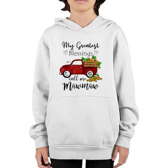 My Greatest Blessings Call Me Mawmaw Pumpkin Halloween Youth Hoodie