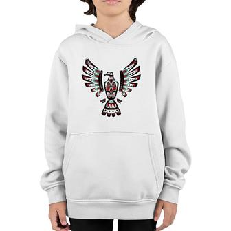 Native American Falcon Astrological Sign Zodiac Sign Indian Youth Hoodie | Mazezy
