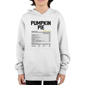 Pumpkin Pie Nutrition Facts 2021 Thanksgiving Christmas Food Youth Hoodie - Seseable
