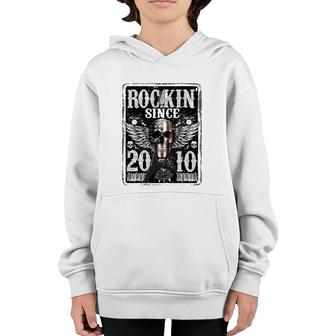 Rockin Since 2010 12 Years Old 12Th Birthday Classic Youth Hoodie | Mazezy