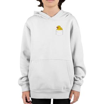 Rubber Duck In Pocket Rubber Duckie Youth Hoodie | Mazezy