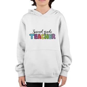 Second Grade Teacher Back To School Color Great Youth Hoodie - Seseable