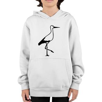 Stork Bird Animal Lover Gift Youth Hoodie | Mazezy