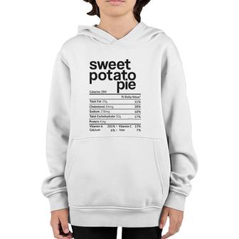 Sweet Potato Pie Nutrition Facts Thanksgiving Christmas Food Youth Hoodie - Seseable