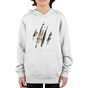 Tiger Claw Animal Cat Youth Hoodie | Mazezy