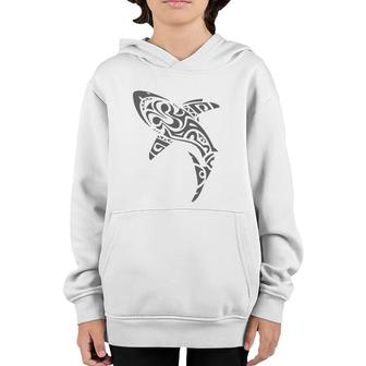Tribal Shark Lover Ocean Life Youth Hoodie | Mazezy