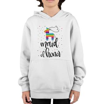 Womens Maid Of Honor Pinata Bachelorette Party Final Fiesta Group Youth Hoodie | Mazezy