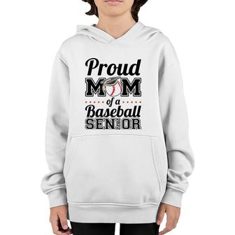 Womens Proud Mom Of A Baseball Senior 2022 Mother Youth Hoodie - Seseable