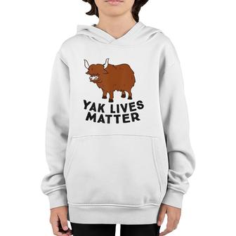 Yak Lives Matter Cute Yak Lover Gift Youth Hoodie | Mazezy