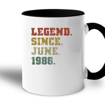 35Th Birthday Gifts 35 Years Old Legend Since June 1986 Ver2 Accent Mug - Seseable