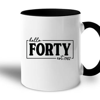 40 Happy Birthday 40Th Black Forty Special Est 1982 Accent Mug - Seseable