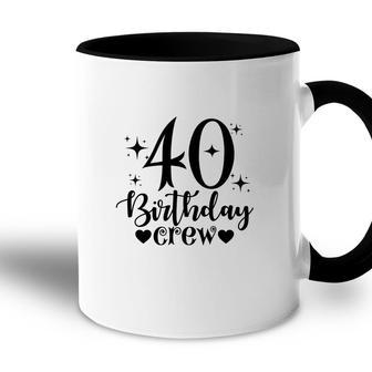 40Th Birthday Crew 40Th Birthday 1982 Stars Accent Mug - Seseable